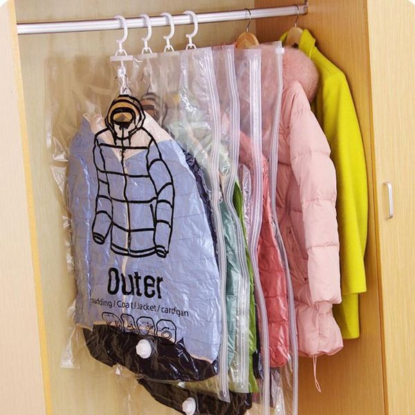 

clothing & wardrobe storage vacuum covers bag foldable transparent border compression organizer pouch sealed bags for garment suit clothes c