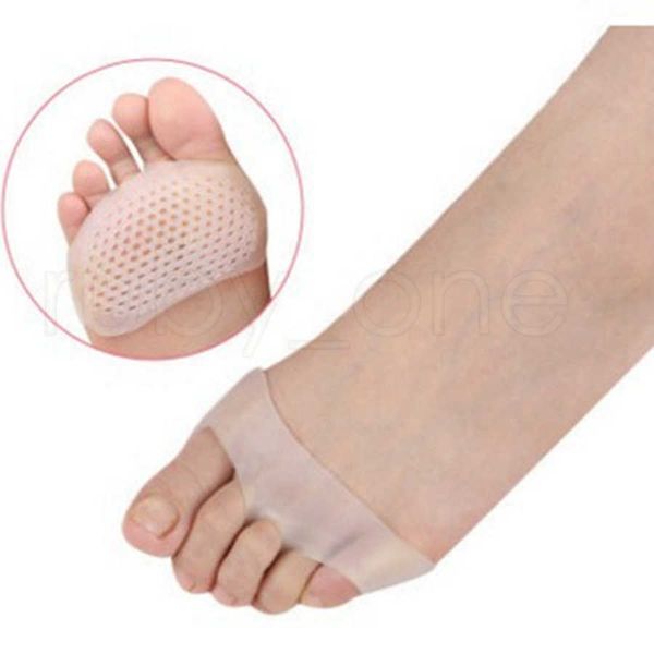 

women silicone gel insoles forefoot pad high heel shock absorption anti slippery feet pain health care shoe insole