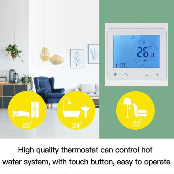 

smart home control floor water heating thermostat temperature controller boiler with lcd backlight
