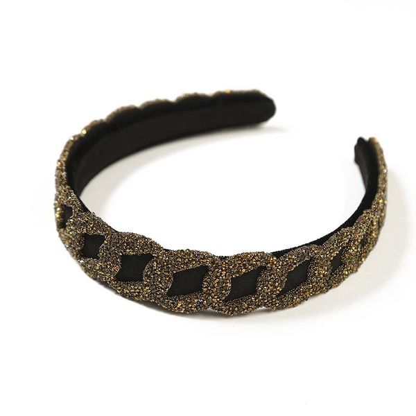 

hair clips & barrettes korean retro style headband glittering cross temperament women's rhinestone fashion, Golden;silver