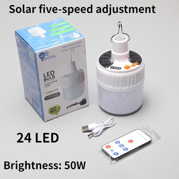 

outdoor emergency night market light solar usb rechargeable led bulb lamp camping handheld spotlight lantern portable lanterns