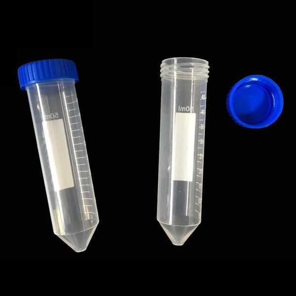 

lab supplies 50pcs 50ml plastic centrifuge tubes conical large capacity test tube