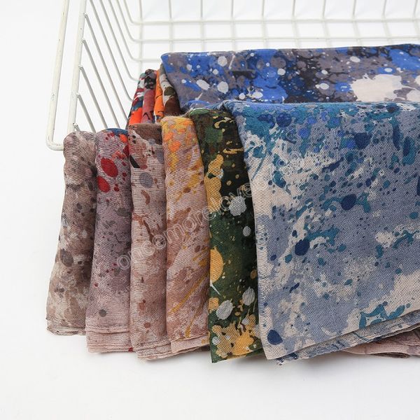 

flower printed cotton scarf hijabs fashion women shawls muslim head wraps mufflers stoles, Blue;gray