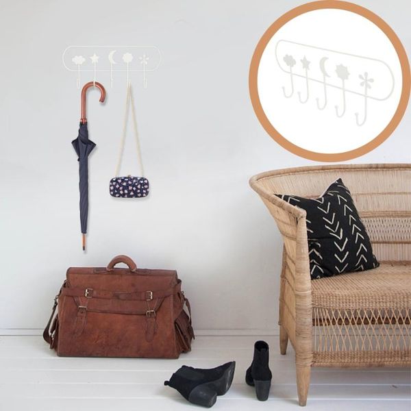 

hooks & rails 1pc wall hook iron art storage rack hangers creative key