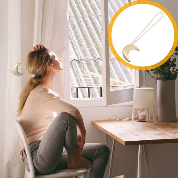 

curtain & drapes 1pc moon shape tieback punch tie band buckle