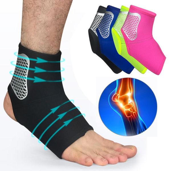 Luvas esportivas Tornozelo Brace Brace Elastic Ajuste Protectment Foot Segurança de bandagem Running Basketball Sport Fitness Guard Band Band