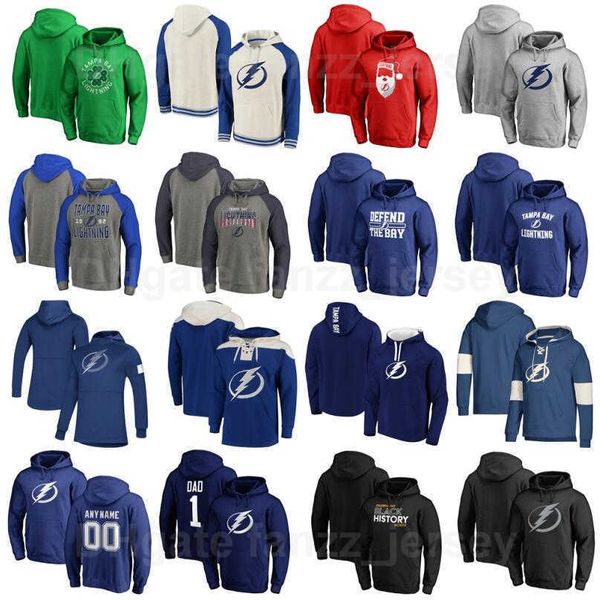 

tampa bay lightning pullover hockey 77 victor hedman hoody jackets mikhail sergachev hooded patrick maroon hoodies yanni gourde sweatshirts, Black