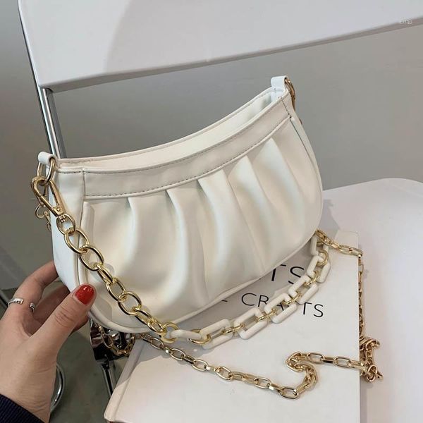 

evening bags messenger female women's bag crossbody chain white summer bolsas soft quality simple shoulder for women handbag 20211