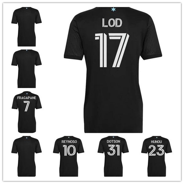 

22 23 minnesota united fc soccer jerseys player version reynoso gregus dotson metanire lod amarilla football shirts abila hayes hansen dibas, Black;yellow