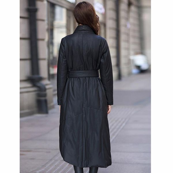 

women's leather & faux jacket sheepskin genuine for clothes duck down winter coat women chaqueta mujer 72880 yy995, Black