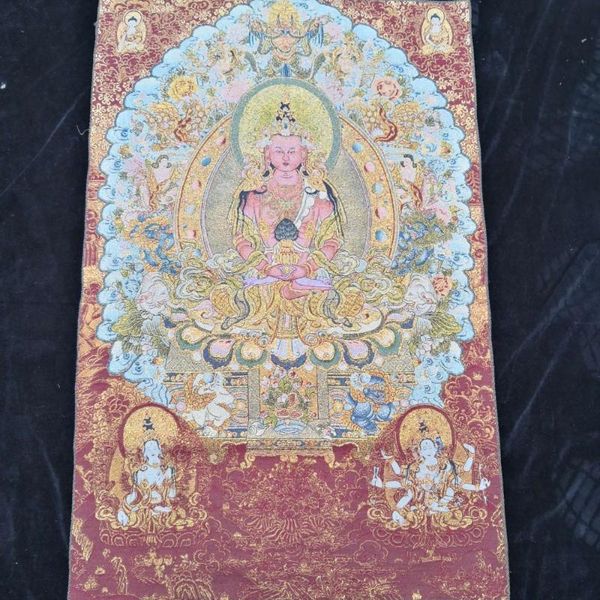 

paintings tibet silk embroidery nepal, guanyin buddha statue thangka mural