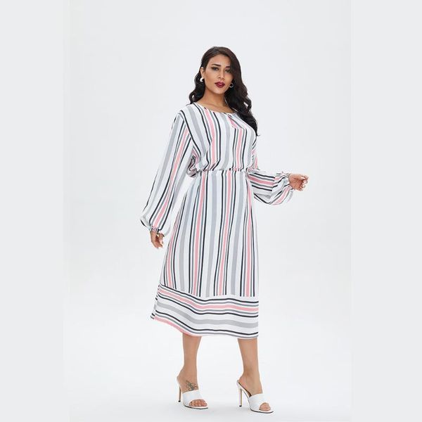 

donsignet muslim casual dress pyjamas spring arab robes plus size vestiods middle eastern dubai abaya turkey fashion robe ethnic clothing, Red