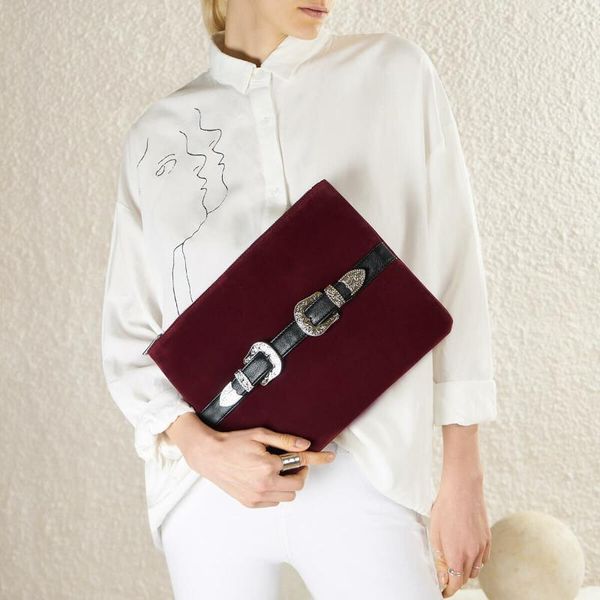 

waist bags flo tmk19059 31z burgundy women 's hand bag butigo