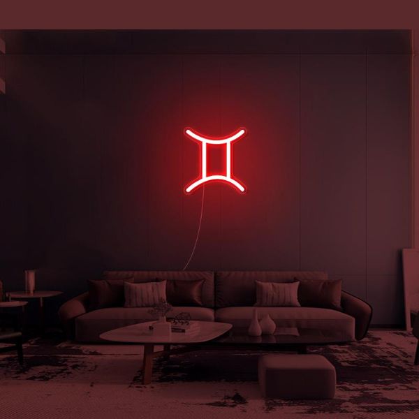 

other lighting bulbs & tubes gemini led neon sign constellation custom light for wedding party birthday decor room decoration business logo