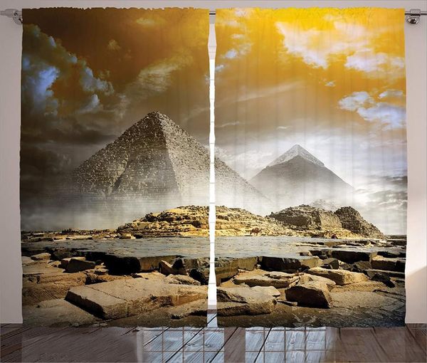 

curtain & drapes egyptian curtains storm clouds over pyramids magical po of ancient culture icons middle eastern art living room bedroom dec