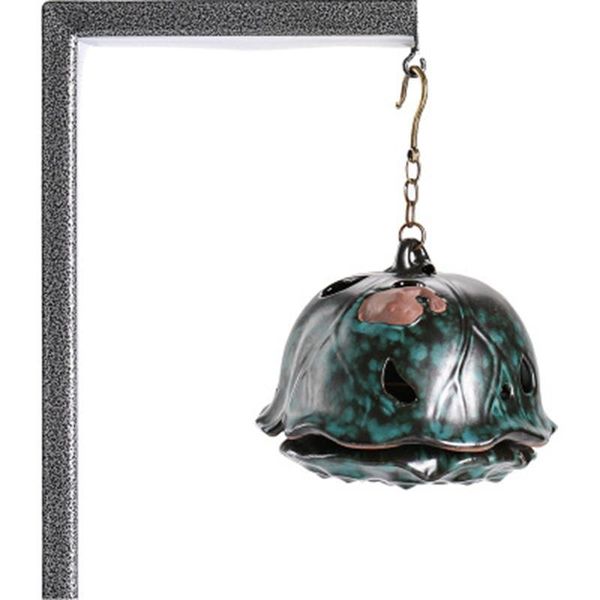 

hanging ball backflow incense burner ceramic coil furnace hollow holder home decor fragrance lamps