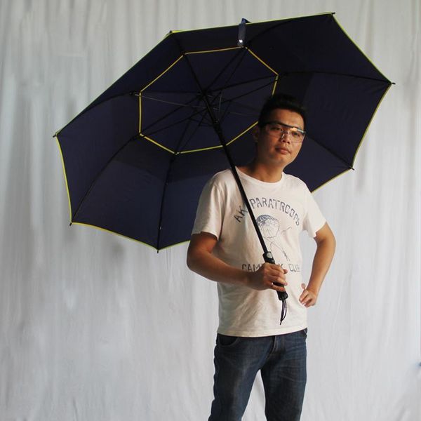 

umbrellas men umbrella rain windproof large paraguas adults sun dual-floding diameter 120cm 2-layer big business black red blue