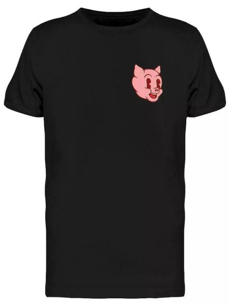 

retro pig face tee men's -image by shutterstock, White;black