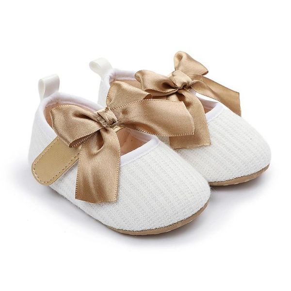 

first walkers spring autumn baby girls knitted butterfly princess shoes cotton soft bottom non-slip walker