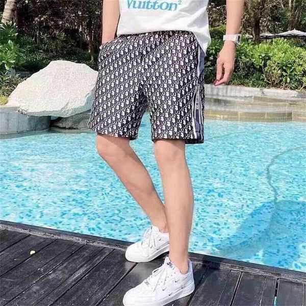 

high version of old flower bullet screen jacquard capris men's and women's loose shorts fashion streamer zipper casual pants, Black