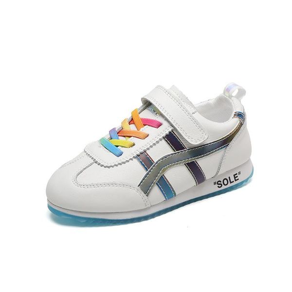 

sneakers girls white shoes; leather children's sports absorption; fashion boys casual stars wild board shoes tide, Black;red