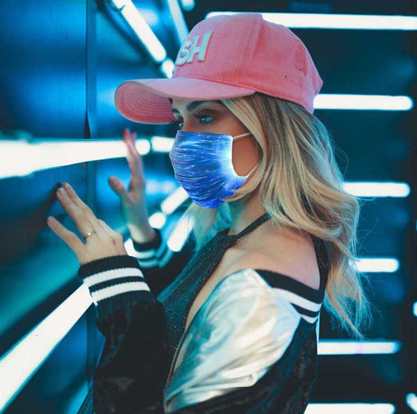 

mask electric syllable party bar luminous mask halloween