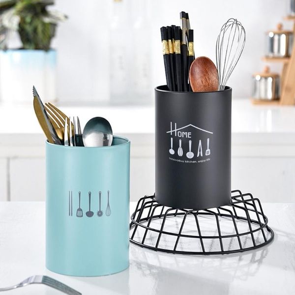 

storage bottles & jars 95 cylinder drain chopstick holder stainless steel chopsticks cage fork spoon cutlery containers tableware stand