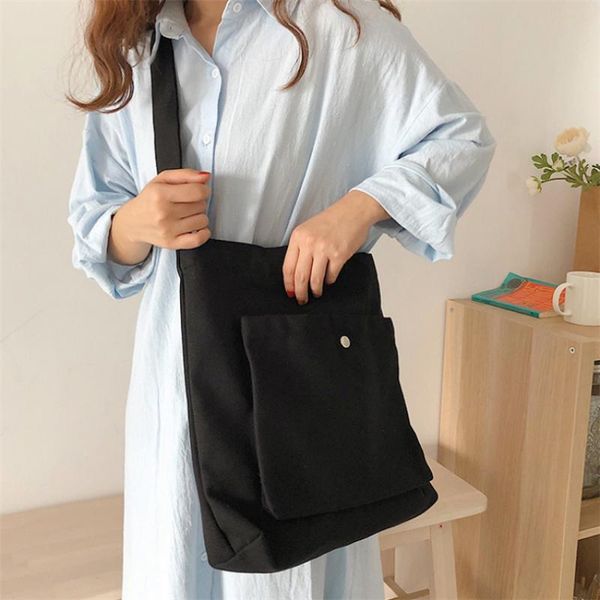 

storage bags style bag female shopper women shoulder messenger large capacity canvas dropshopping