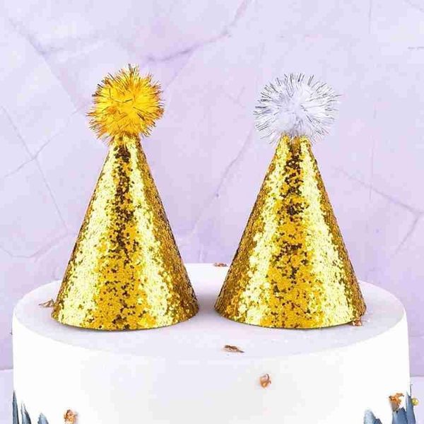 

party hats glitter cloth hat crown 1pc birthday for 2 3 year old baby boy girl w1w7