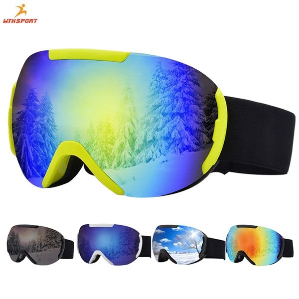 

men women uv400 anti-fog double layers ski goggles lens ski mask glasses skiing snow snowboard eyewear mirror polarize goggles 220110