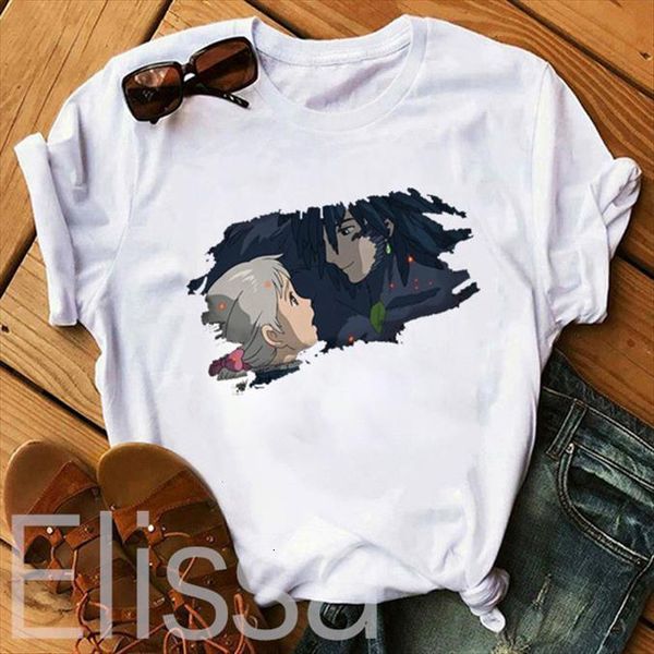 

howls moving castle studio womens ghibli femme japanese cartoon anime women miyazaki hayao clothes female kawai, White
