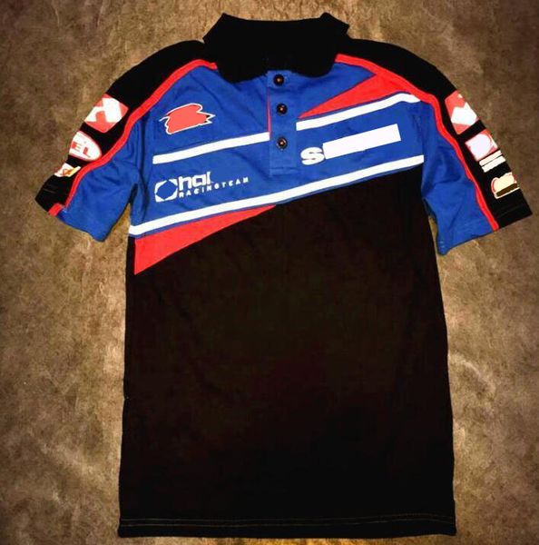 

summer moto world motorcycle championship lapel polo shirt polyester quick-drying short sleeve t-shirt