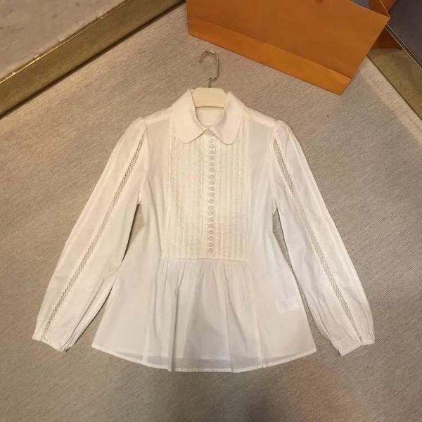 

women's blouses & shirts 2021 women turn-down collar blouse at180724, White