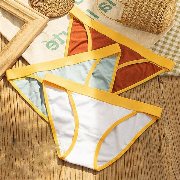 

women's panties women cotton lingerie low-waist for comfortable temptation briefs g string underwear intimates plus size girl, Black;pink