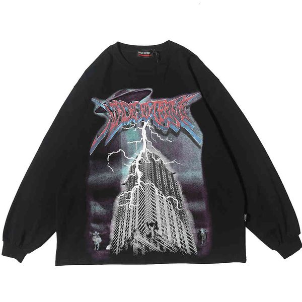 

men's hoodies & sweatshirts female goth punk rock jersey, long sleeve shirt for men, hip hop style, autumn vx8z, Black