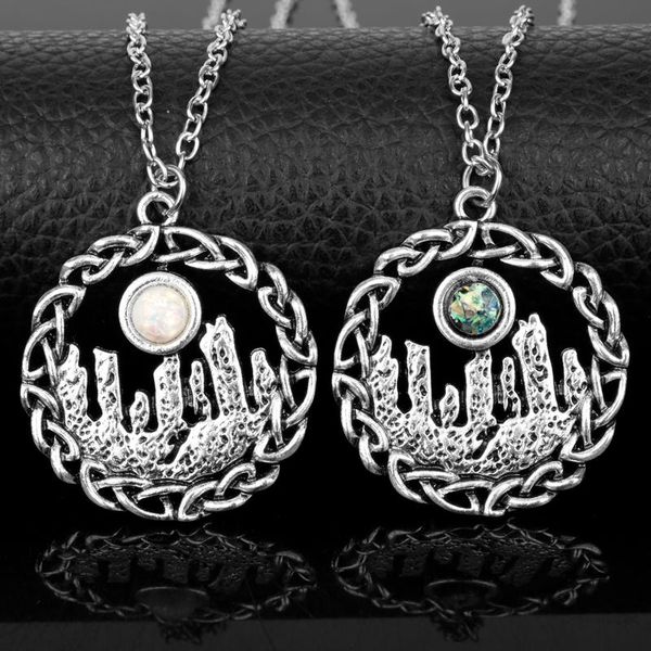 

chains dongsheng outlander necklace scotland national floral pendants necklaces women retro style beads -30, Silver