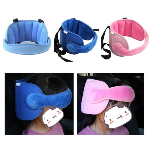 

pillow blue and pink child safety car seat head support set toddler neck sleep strap with adjustable belt