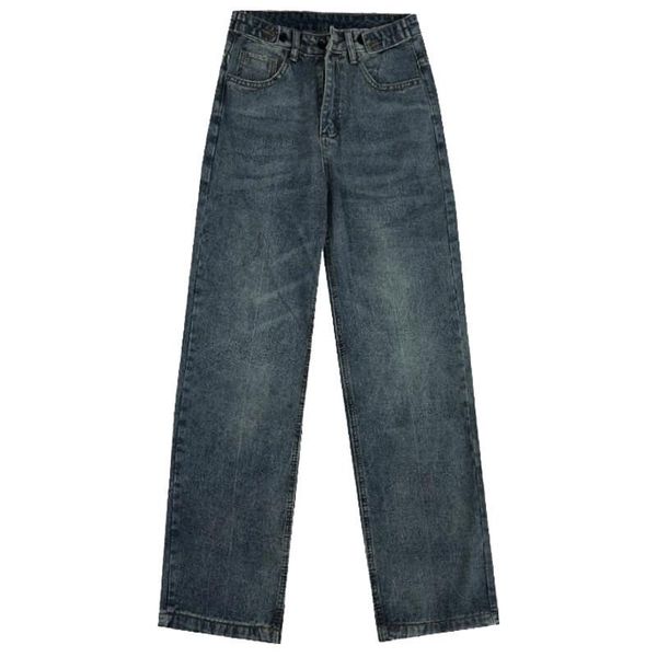 

oversize jeans women's autumn winter elasticity denim casual pants plus velvet thicken size xl-6xl straight trousers kw410, Blue