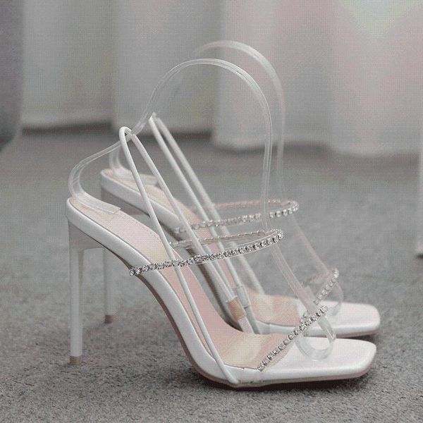 

large size beige heeled sandals square toe fashion womens shoes 2021 ankle strap big black stiletto high luxury comfort