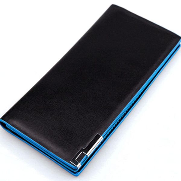 

wallets men's wallet thin clutch long porte feuille homme leather solid soft carteira masculina money bag 2021 man pocket purse, Red;black