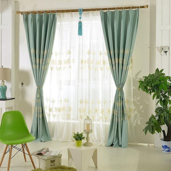 

curtain & drapes high precision embroidery in northern europe with shading curtains for living dining room bedroom.