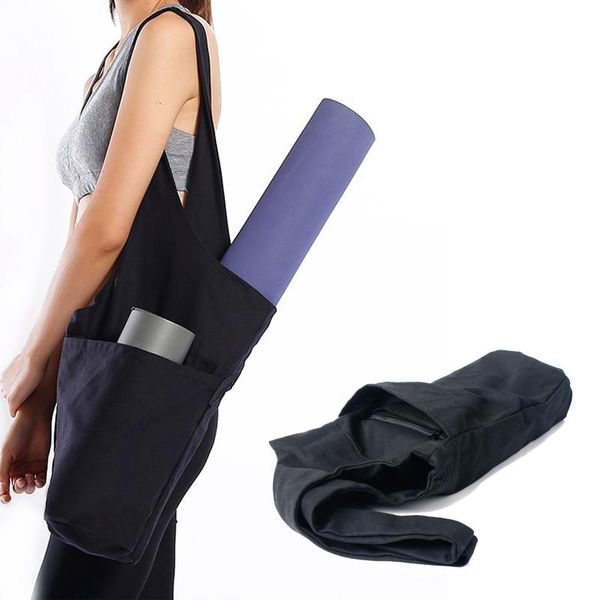 

yoga mats stylish practical mat bags canvas large side pocket tote sling carrier multi-function storage bag holds more accessori