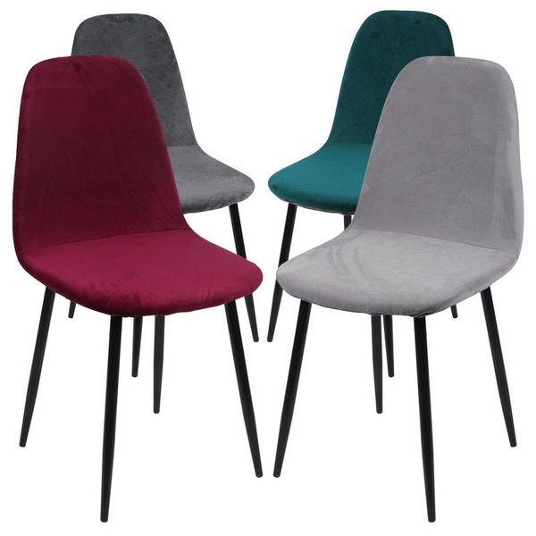 

velvet fabric seat cover for eames chair armless shell removable washable banquet home slipcover a+ covers