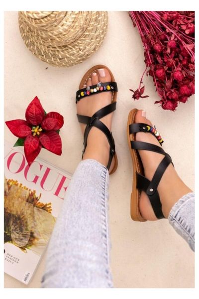 

sandals bette black beaded