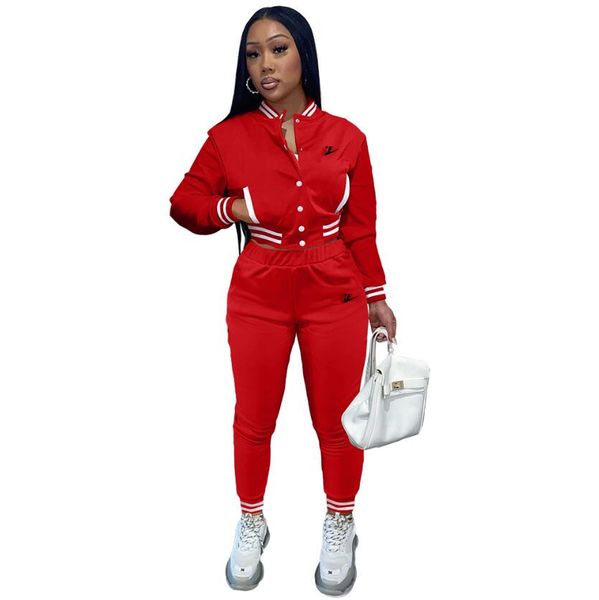 

women designers tracksuits ccasual ribbed two piece pants set clothes crop plus size fall woman clothing yoga outfits jogging suits n852, Gray