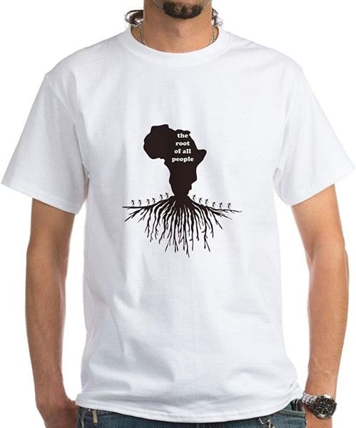 

men's t-shirts african roots t-shirt cotton, White;black