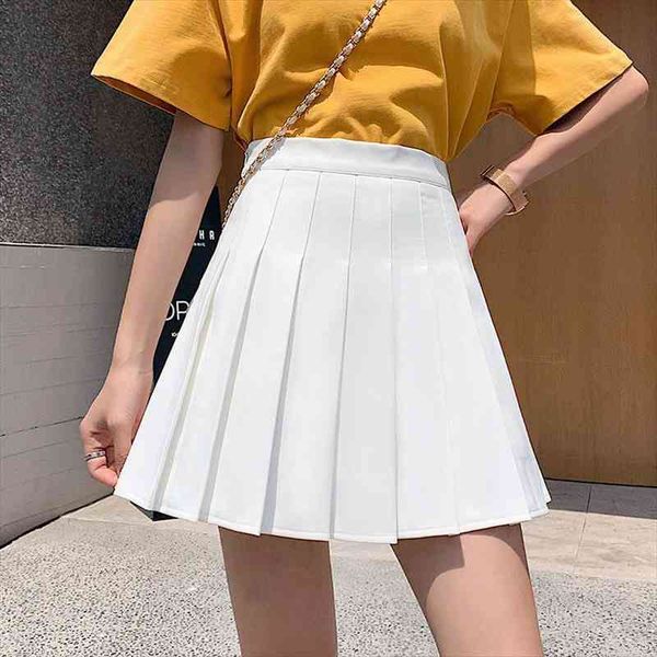 

pleated mini spring summer womens skirt korean fashion casual kawaii uniform faldas jupe, Black
