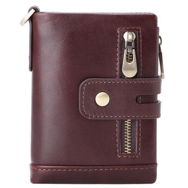 

wallets western genuine leather detachable many card holder men wallet vintage cow zipper coin purse, Red;black