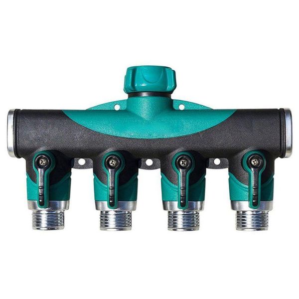

garden hose splitter adapter 3/4'' thread tap connector 4 way water irrigation n58c watering equipments
