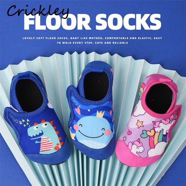 Desenhos animados Unicórnio Bebê Meninos Menina Chinelos de Verão Praia Dinossauro Kids Home Sapatos Anti-Slip Slip Slipper Slipper Crianças Aqua Socks 211023